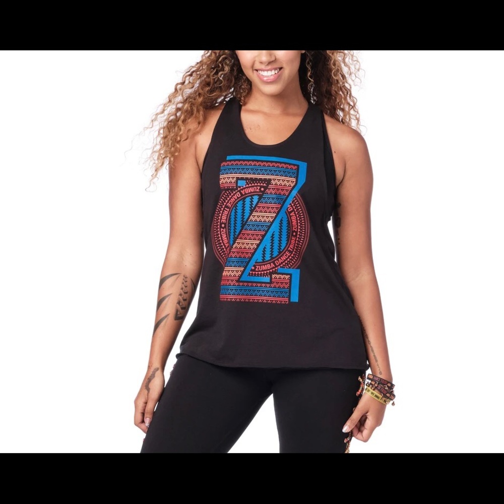 ZUMBA DANCE TRIBE TIED BACK TANK